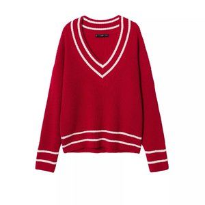 NWOT Mango Women's V-Neckline Oversize Sweater